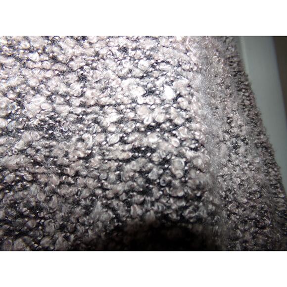 Vtg SJS boucle knit assyemtric hem 3/4 sleeve cowl neck sweater L wool blend - Picture 5 of 6